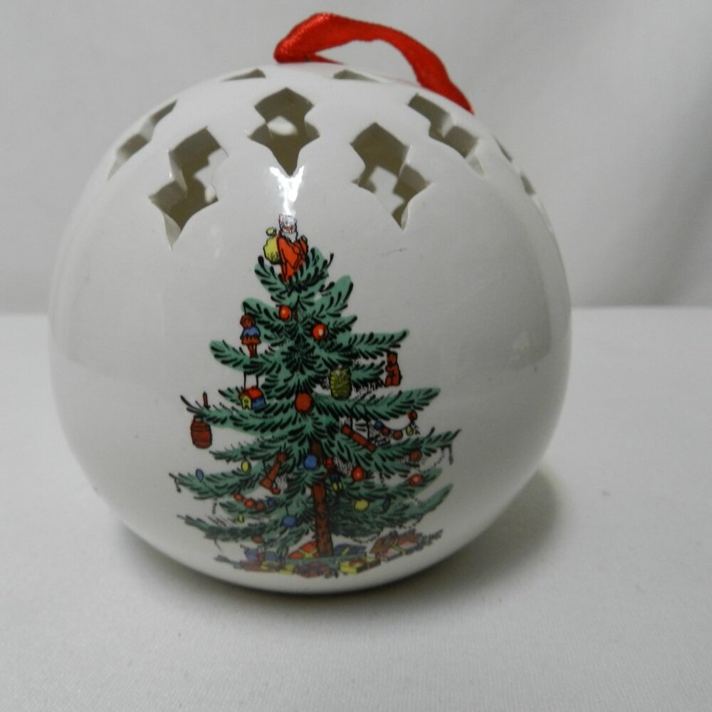 Spode Christmas Vintage Tree Pomander Potpourri Holder Ball Ornament Holidays